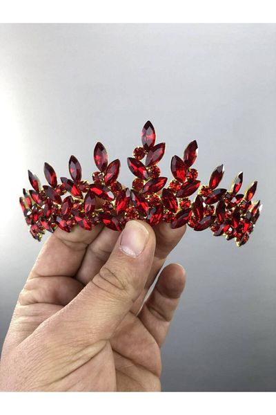 Hobigram Model Sara din aur roșu Henna și coroana de mireasă – Design special, accesoriu, producție de calitate, stil atrăgător