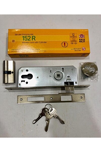Kale Kilit 152 R Silindirli Göbekli Gömme Kapı Kilidi 35mm