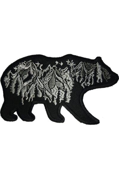 Genel Markalar Ayı Ayıcık Nakış Işleme Arma Patch Peç 11x6.5 Cm