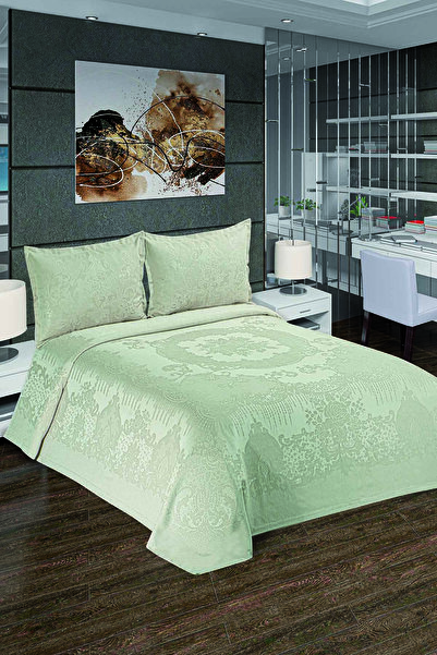 Veranova Home Sultan Şönil Pano Yatak Örtüsü Çift Kişilik Krem