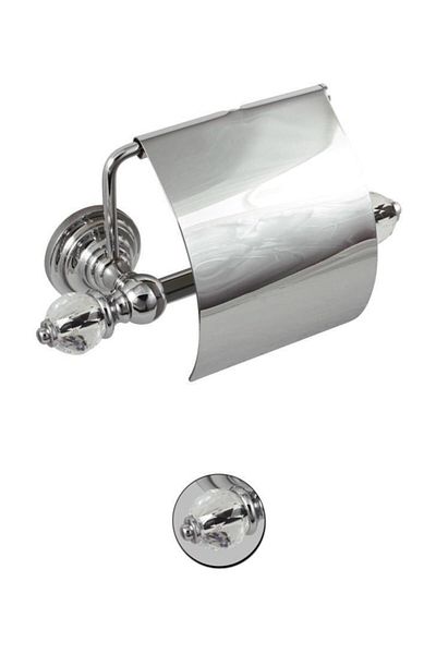 Maya Diamond Chrome Covered Paper Holder
