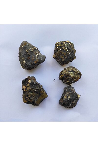ByKolyeucum 3 - 4 Cm Işlenmemiş Doğal Ham Pirit Taşı - Klckt0195