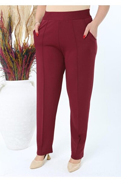 ViolettaXL Women's Large Size Pocket High Waist Stretchy Mira Trousers