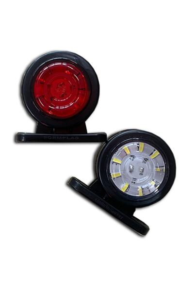BAYUN عدسة مصباح مسطحة صغيرة 18 LED أحمر أبيض Fr0136