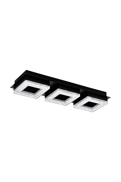 Eglo 99325 Indoor " Fradelo 1 " Black Color Cast Steel Wall / Ceiling Lighting Ip20 Led Max: 3X