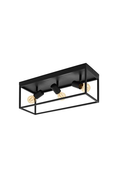 Eglo 98333 Black Cast Steel Ceiling - 3X40W Most Lighting, Ip20 E27 Max