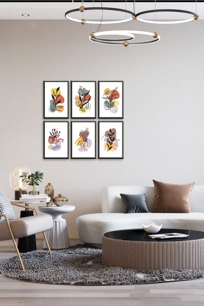 GİZEM SHOP Art Bohemian Style 6 τεμαχίων Μοντέρνα ζωγραφική τοίχων υψηλής ανάλυσης τεχνική εκτύπωσης Uv 30x20