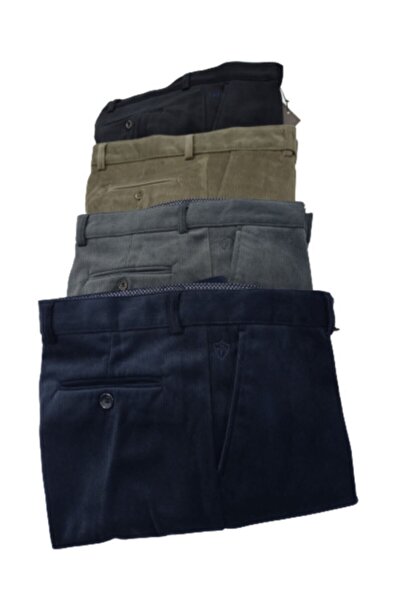 Doratte Moda Kadife Pantolon (klasik Kesim Fitilli Yüksek Bel Içi Polarlı Termal Baba Sıcak Tutar Kışlık Ürün