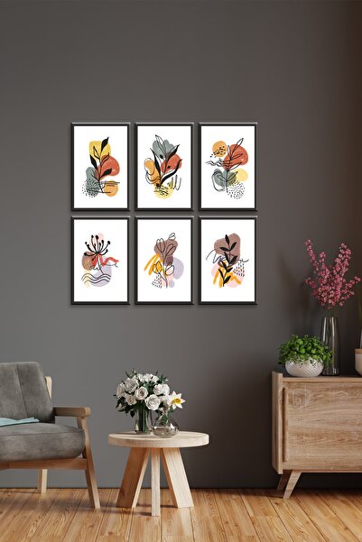 KEMSON Artistic Bohemian Style 6 Piece Art Wall Painting High Resolution Uv Printing Technique 30X20