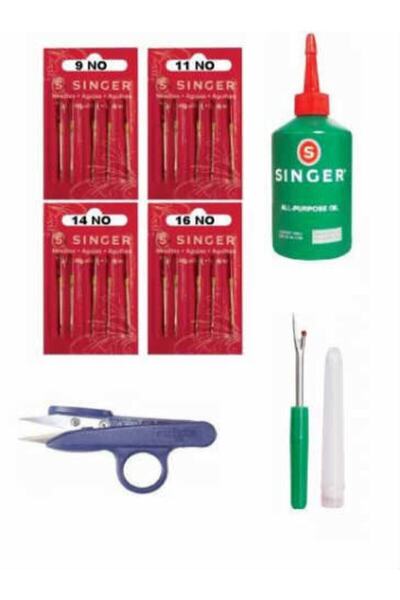 SİNGER Iğne Yağ Ilik Bıçağı Ve Iplik Temizleme Makası Seti