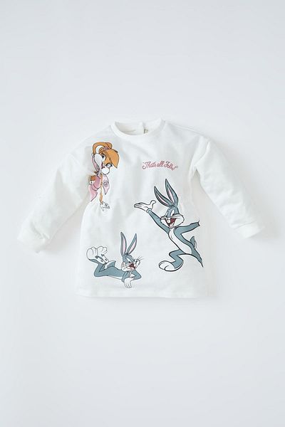 DeFacto Baby Girl Looney Tunes Long Sleeve T-Shirt Dress