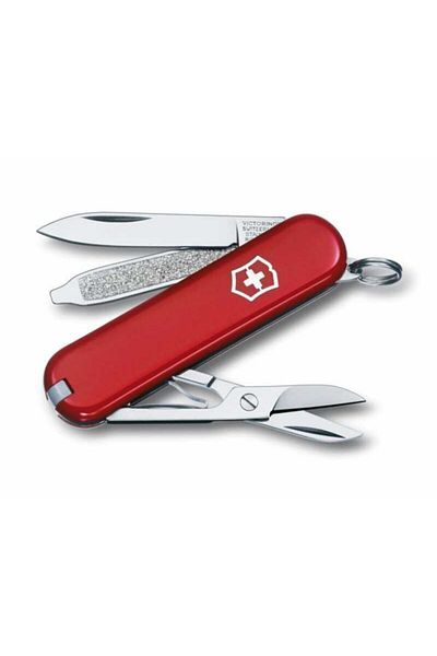 Victorinox سكين جيب كلاسيكية من الجيش السويسري باللون الأحمر