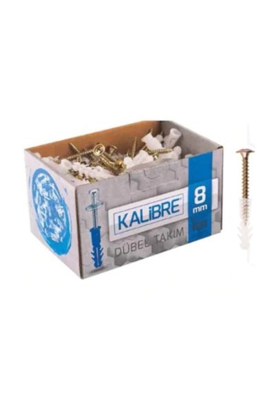 Genel Markalar Kalibre 8 Mm Vida&dübel Takımı | Pul Başlı | 100 Adet