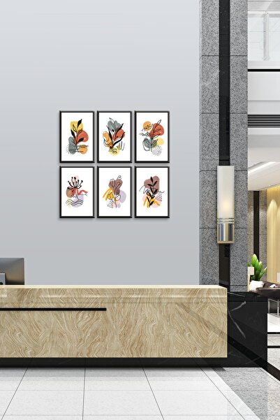 HYL Modern Bohemian Style 6 Piece Art Wall Painting High Resolution Uv Printing Technique 30x20