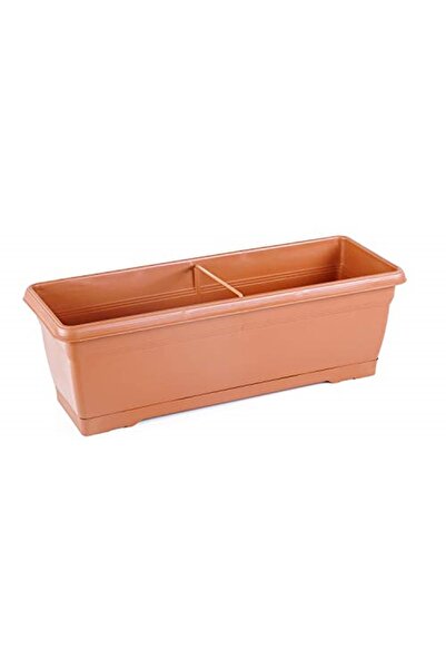 SERİNOVA Marka: V620 Villa Balkon Saksı Tabaklı 52cm, 10 Litre Kiremit Katego...