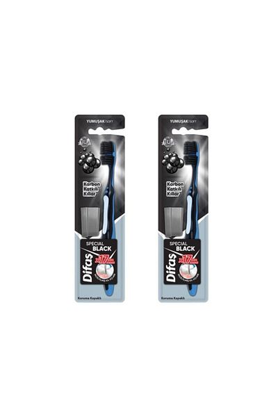 Difaş Special Black Toothbrush Soft 2 Pieces