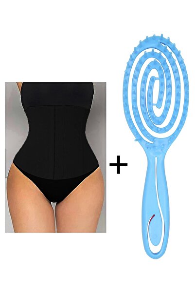 MUJGAN 2'li Set M Beden Bel Ve Göbek Inceltici Korse Siyah Renk Ve Üç Boyutlu...