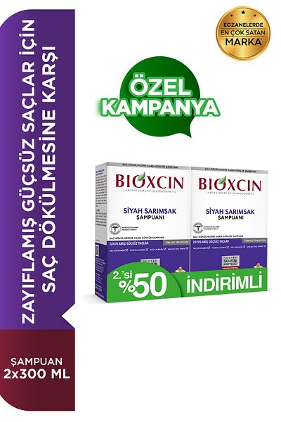 Bioxcin Šampon z černého česneku 300 ml 2 balení