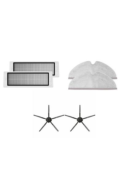 Roborock S5 Max Robot Vacuum and 6-piece Spare Parts Set - Importer Guaranteed, Black Roborge