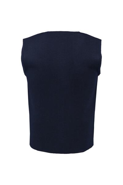 Sarar Premium πλεκτό γιλέκο σε μπλε ναυτικό χρώμα