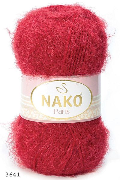 NAKO Χειροποίητο Πλεκτό Παρίσι - 3641-Καρμέν Κόκκινο Μάλλινο Νήμα