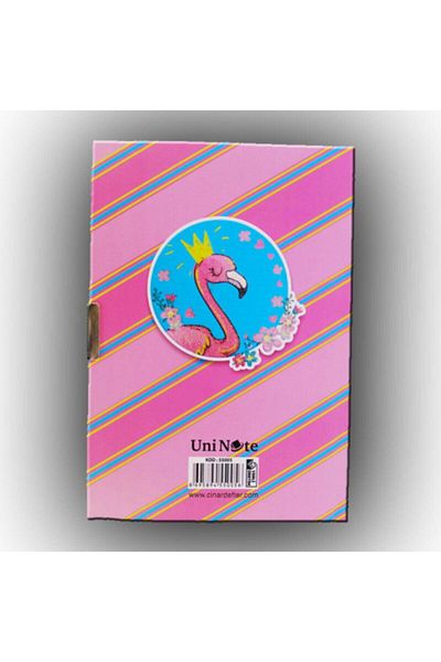 ÇINAR DEFTER Çınar Uni Note Locked Diary & Diary Notebook Flamingo Queen