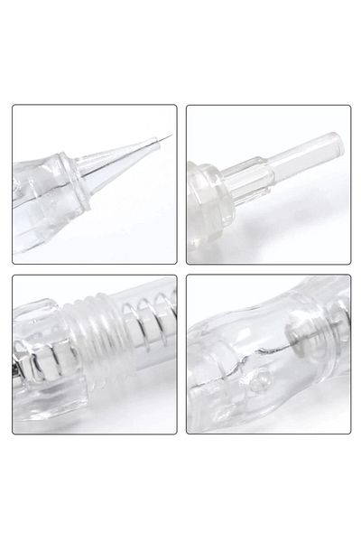 ROSEVELT Permanent Makeup Needle Metal Tip (0.16 Mm) 10 Pieces 1r with Screw Gasket