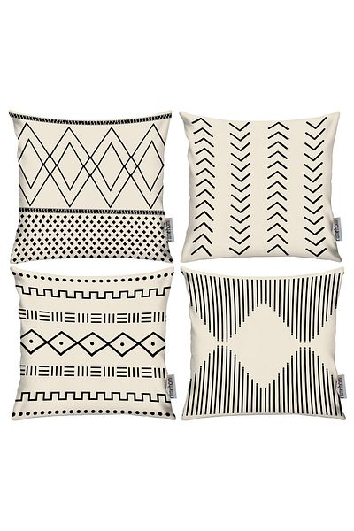 RİTMOHOME Σκανδιναβική Bohemian Ethnic Μαξιλαροθήκη 4 τεμαχίων