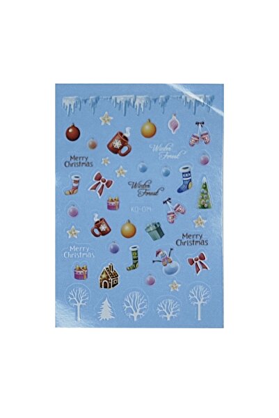 Flash Tattoos® Kış-kar Ve Noel Desenli Su Transferli Nail Art Süsü-tırnak Decal Sticker