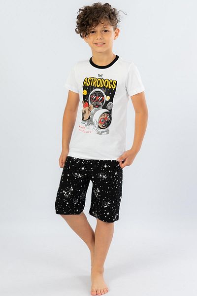VİENETTA 104215-0505 Set de pijama alb pantaloni scurți pentru copii