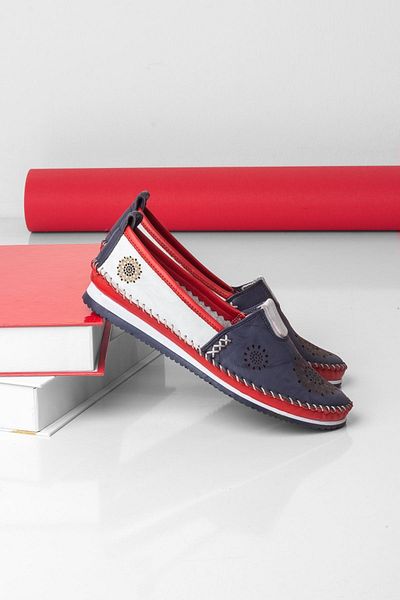 Lal Shoes & Bags Balerini Loyd (100%) din piele naturală confortabili pentru femei-albastru