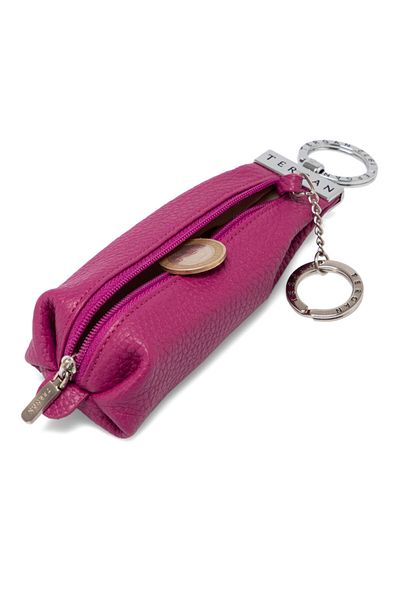 Tergan Pink Leather Unisex Keychain 00193c42