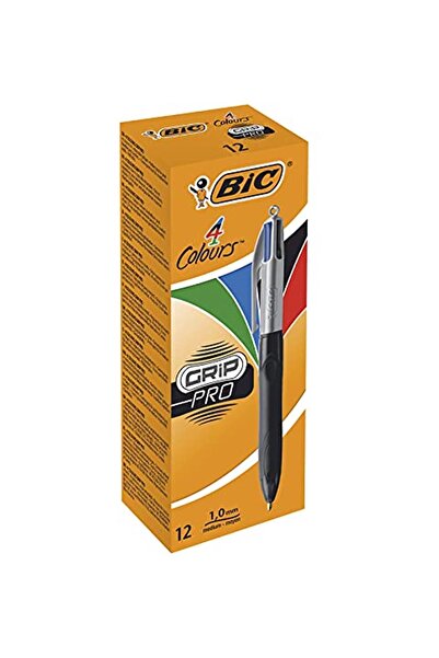 Bic العلامة التجارية: Bıc 4 ألوان قلم حبر جاف Grip Pro صندوق 12 قطعة الفئة: ق...