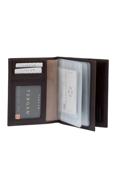 Tergan Unisex Brown Leather License Holder - 01338B07