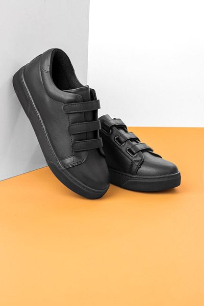 Lal Shoes & Bags Pantofi sport moi pentru damă, cu 3 dungi-negru