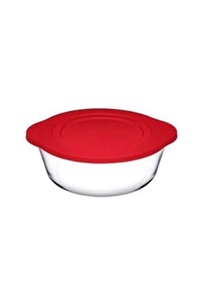 Paşabahçe 59001 قدر بيركس دائري سعة 2100 سم مكعب مع غطاء