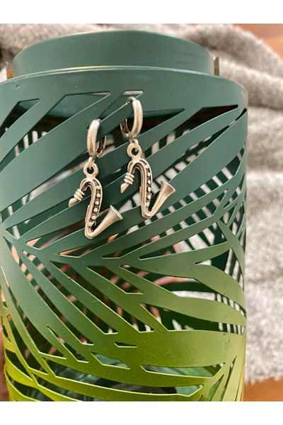 Herşey Nota Saxophone Men Earrings