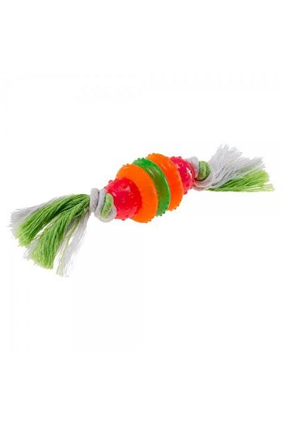 Ferplast Pa 6417 Dog Tooth Rope with Plastic Toy 19 Cm
