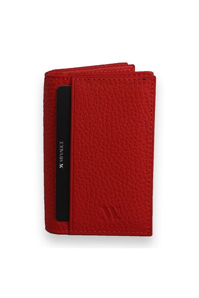 My Valice Unisex Genuine Leather Wallet And Card Holder 1818 Red