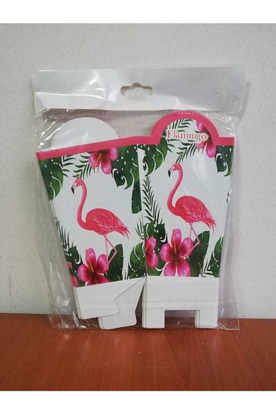 Cadde Süs 8-Piece Flamingo Themed Corn Box
