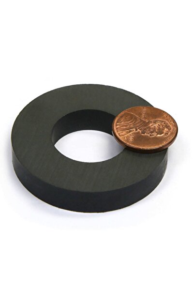 Dünya Magnet Mıknatıs, 80mm X D40mm X 15mm Güçlü Ferrit Kömür Seramik Halka M...