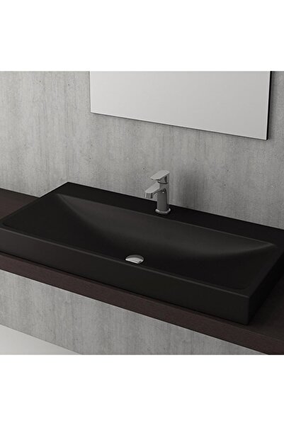 Bocchi Scala Arch Tezgah Üstü Lavabo, 100 Cm, Mat Siyah 1079-004-0126