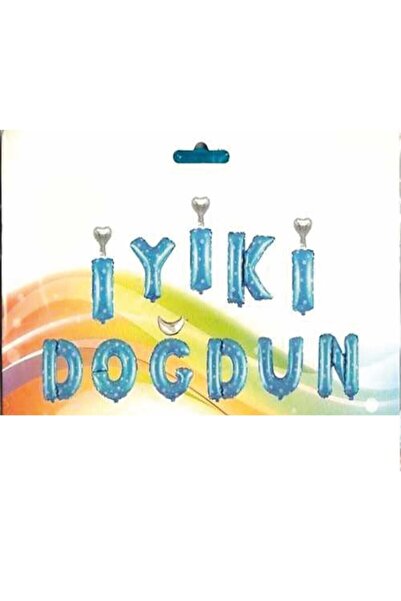 Doğumgünü Marketim Blue Happy Birthday Foil Balloon 16 Inch