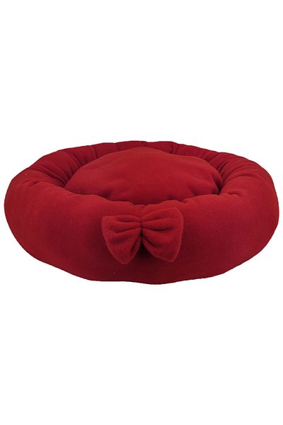 Patiderm Polar Bagel Cat and Dog Bed - Red