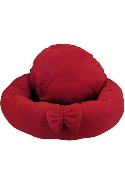 Patiderm Polar Bagel Cat and Dog Bed - Red
