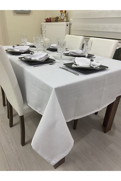 Zeren Home Fata de Masa Bougainvillea Fara Sclipici Aspect In In Alb 25 Bucati