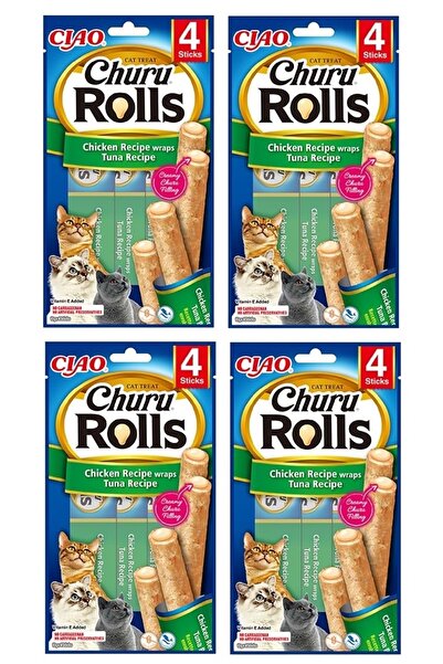 Ciao Churu Rols Sticks Tavuk Ve Ton Balıklı Kedi Ödül Maması 4x4 Adet