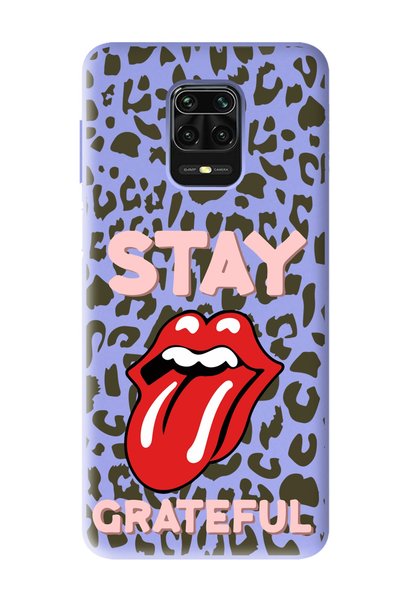 Spoyi Xiaomi Redmi Note 9 Pro - 9S Compatible Stay Grateful Design Lilac Laun...