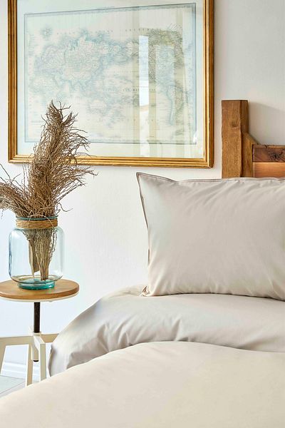 Karaca Home Back To Basic Beige Σετ Παπλωματοθήκης 100% Βαμβακερή μονή
