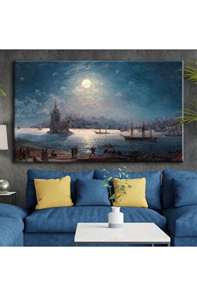 Voovart Ivan Konstantinovich Aivazovsky - Ay Işığında Ayasofya Ve Kız Kulesi Kanvas Tablo - Voov1792